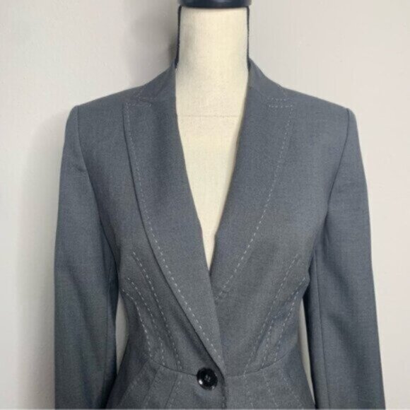 NWT Kasper Gray Two Piece Pants Suit Set - Picture 4 of 10